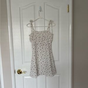 Lulu's White Floral Mini Dress